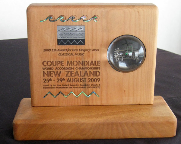 2009 Coupe Mondiale Composition Award